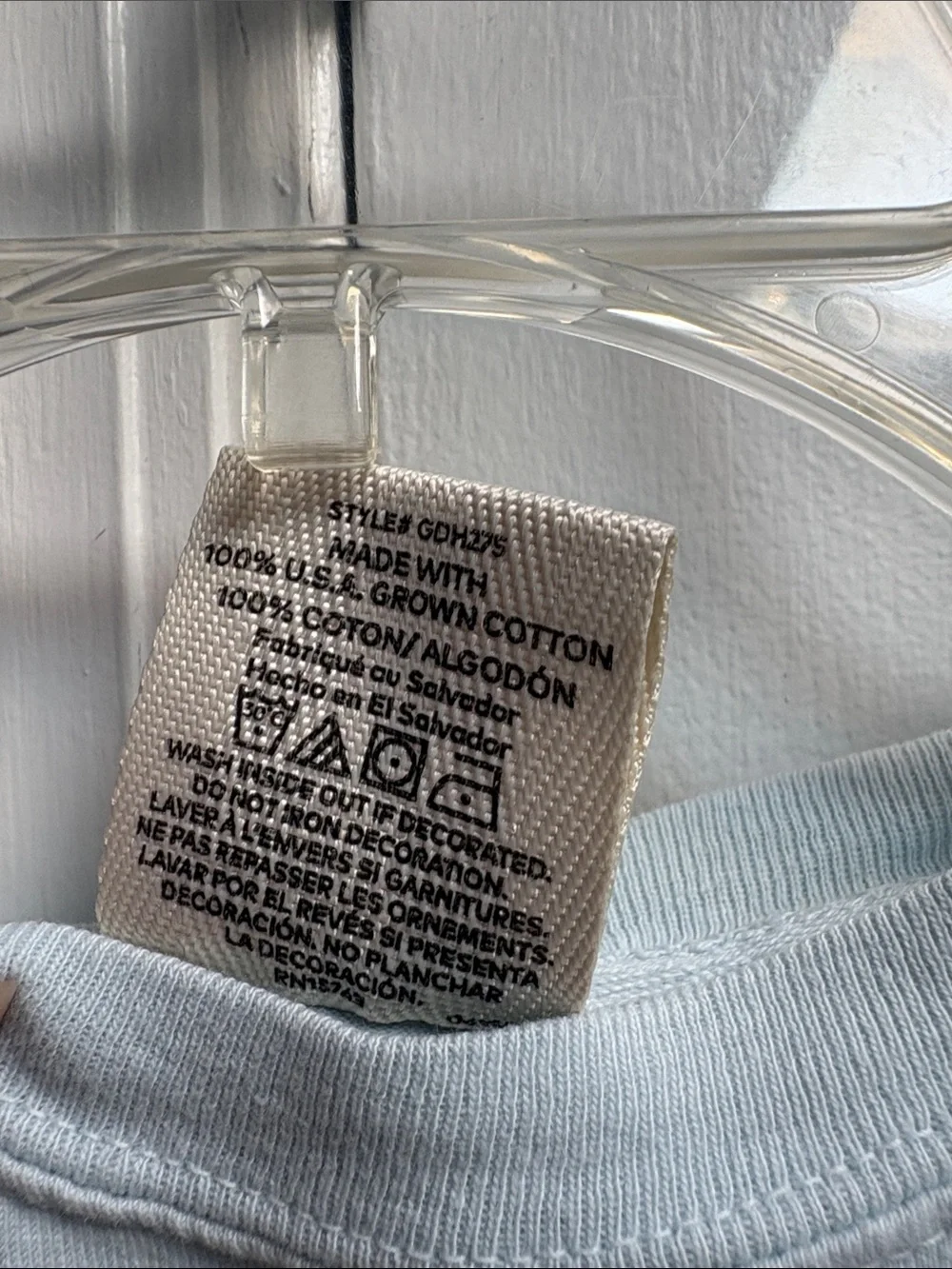 ComfortWash by Hanes Girls' Blue Graphic Tee 